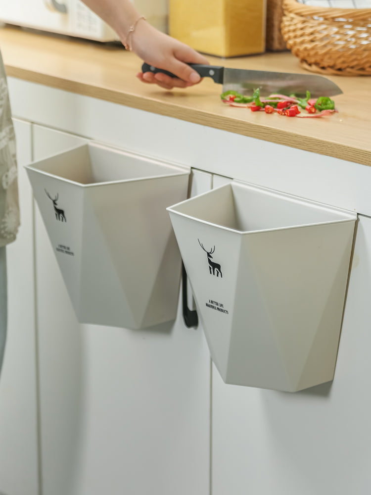 Kitchen Trash Can Hanging Home Cabinet Doors Wall Hanging Storage Basket Large Kitchen Waste Special Hanging Basket Creative Trash