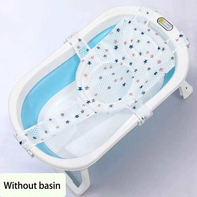 Adjustable Baby Bath Net – Anti-Slip Newborn Bathtub Support Cushion