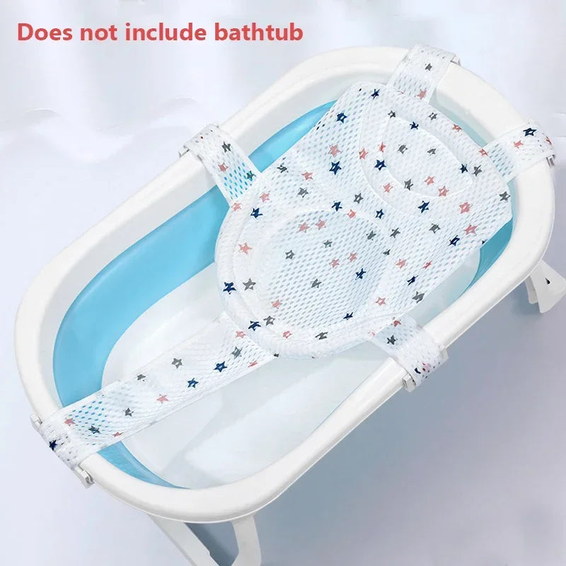 Adjustable Baby Bath Net – Anti-Slip Newborn Bathtub Support Cushion