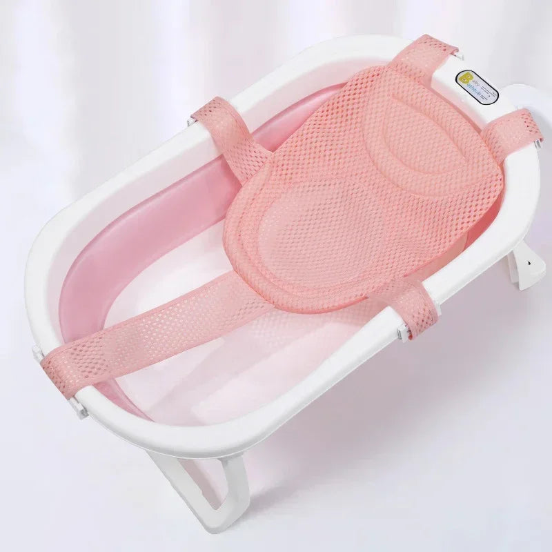 Adjustable Baby Bath Net – Anti-Slip Newborn Bathtub Support Cushion