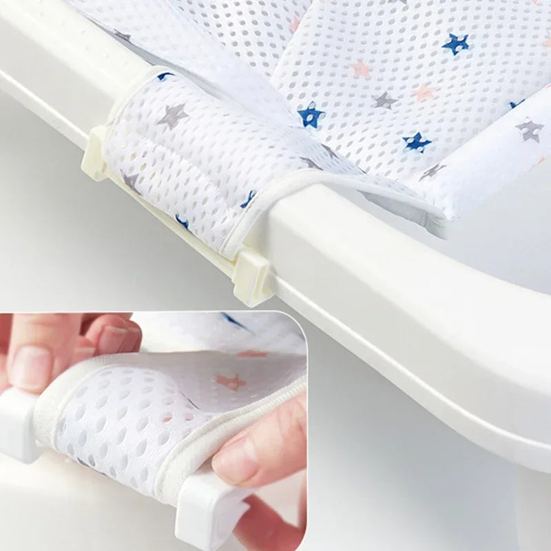 Adjustable Baby Bath Net – Anti-Slip Newborn Bathtub Support Cushion