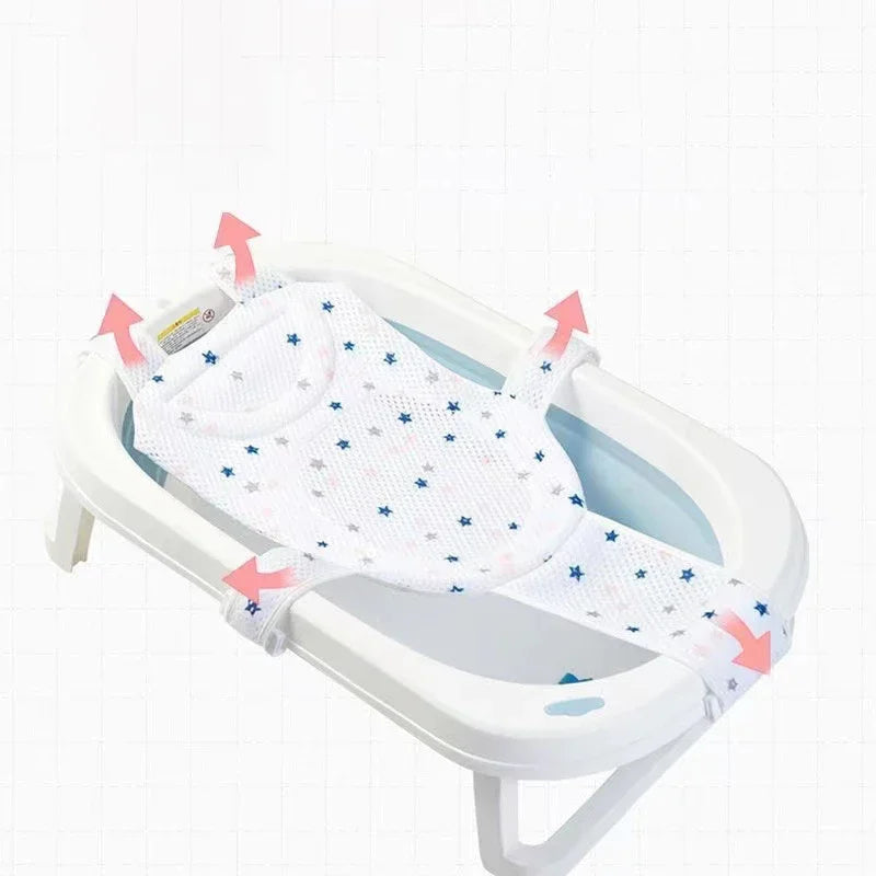 Adjustable Baby Bath Net – Anti-Slip Newborn Bathtub Support Cushion