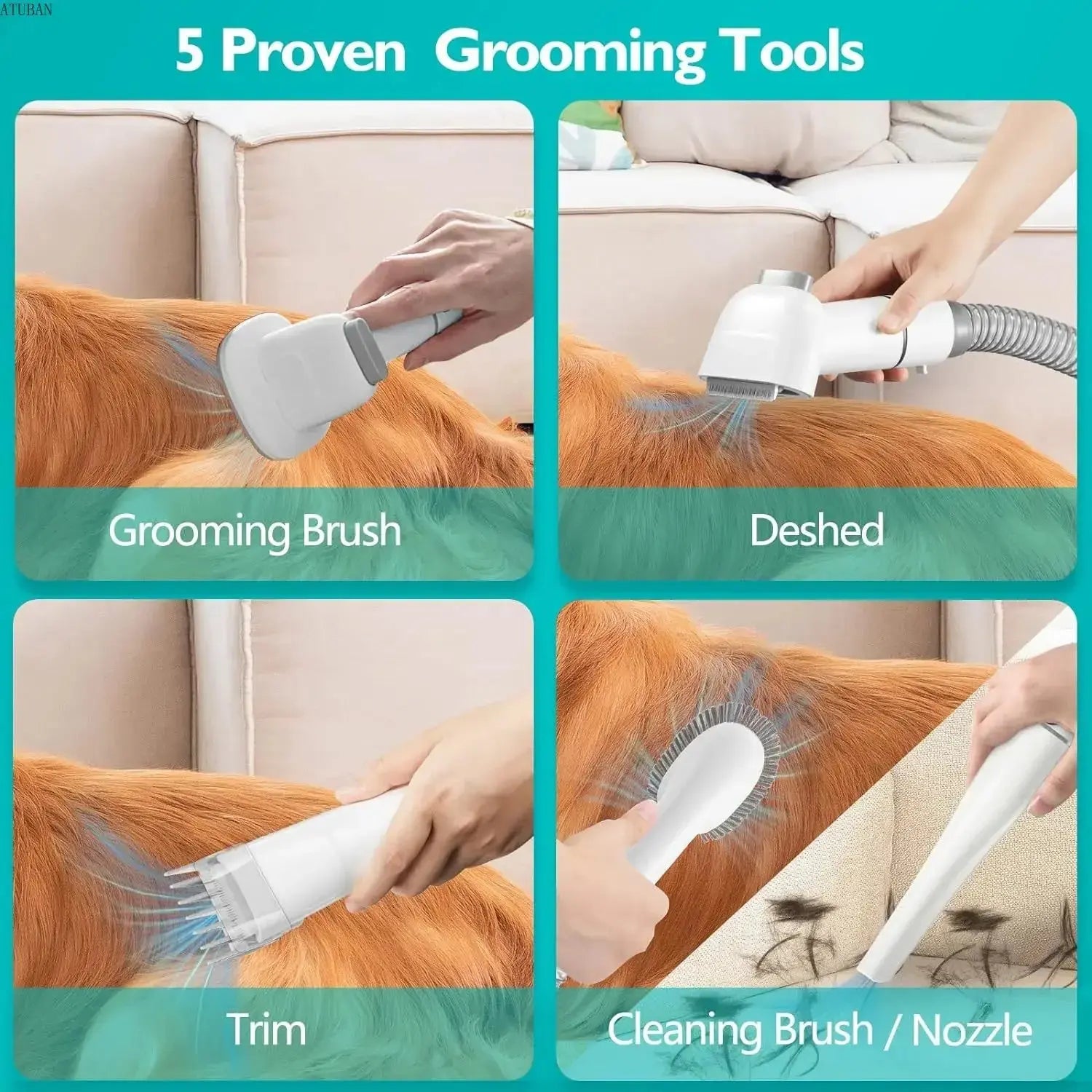 DOG VACCUM FOR SHEDDING GROOMING TRIMMING Style and Sanctuary