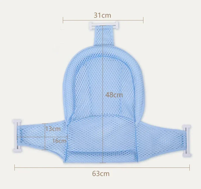 Adjustable Baby Bath Net – Anti-Slip Newborn Bathtub Support Cushion