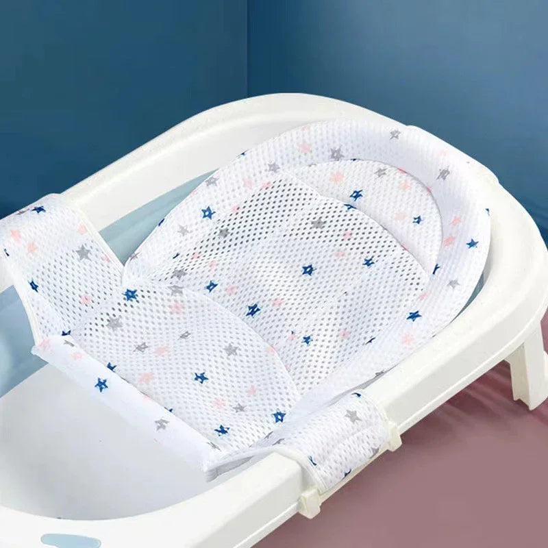 Adjustable Baby Bath Net – Anti-Slip Newborn Bathtub Support Cushion
